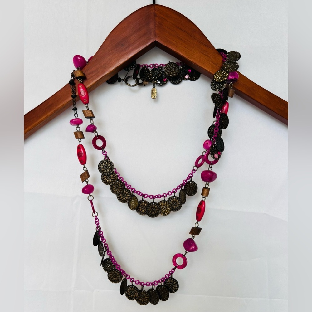 Treska | Pink Rope Necklace